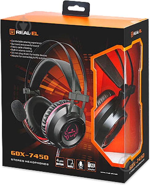 Наушники Real-el GDX-7450 black - фото 12