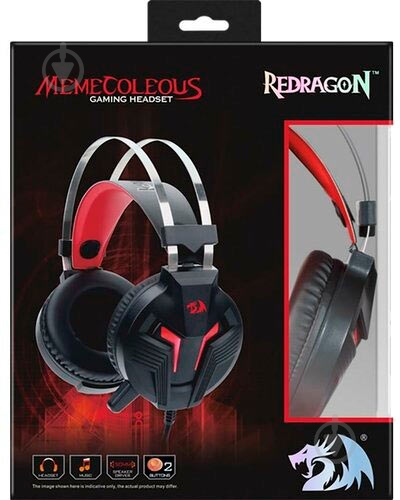 Навушники Redragon Memecoleous black/red Vibration - фото 3