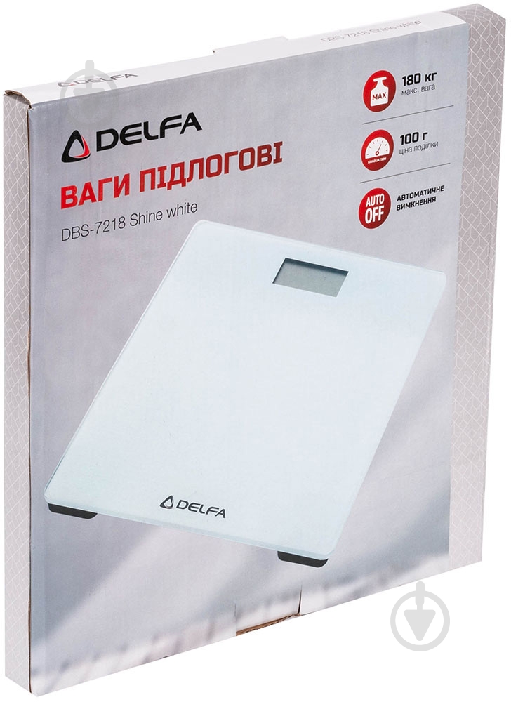 Весы напольные Delfa DBS-7218 Shine white - фото 6