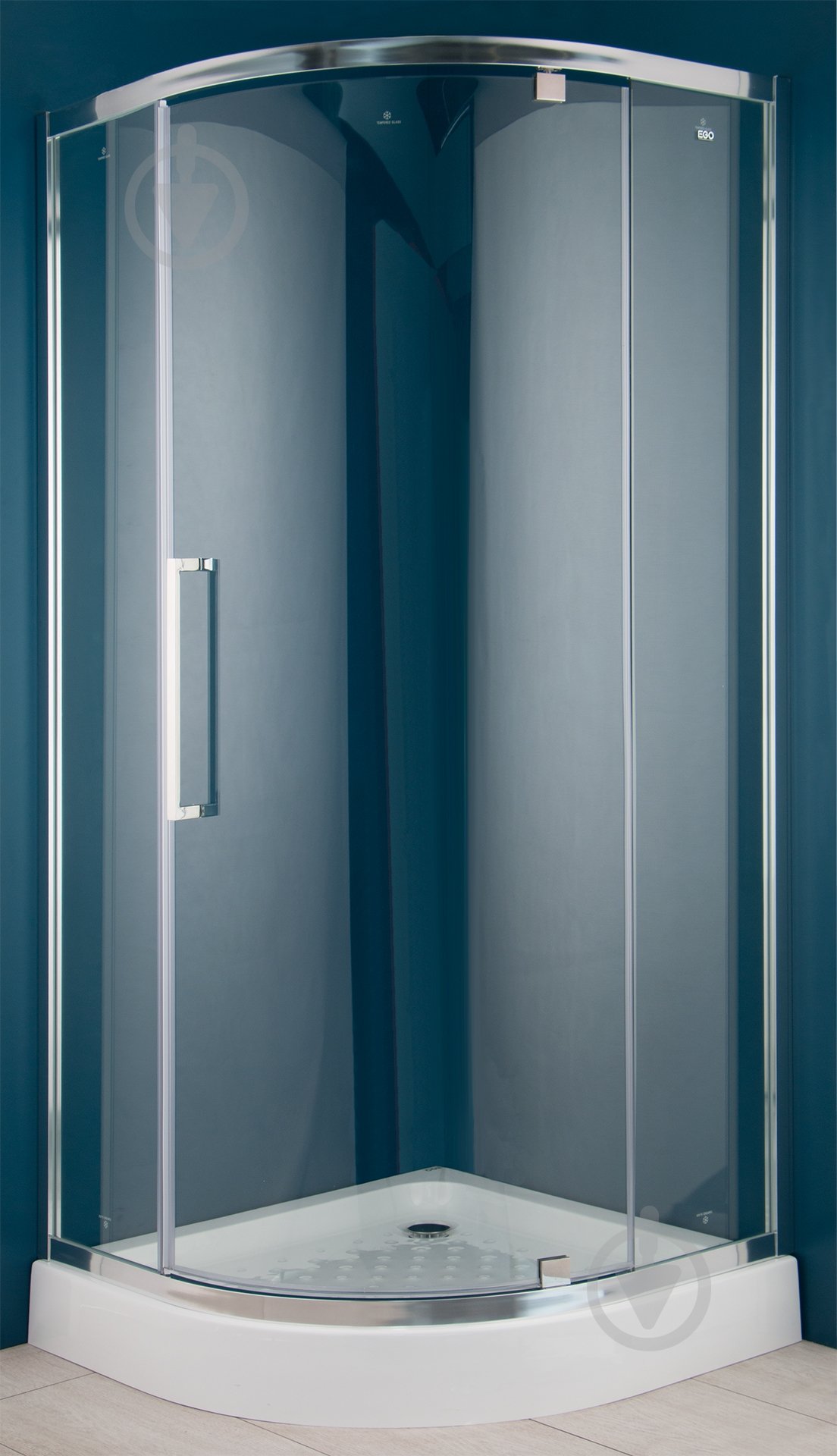 Душевая кабина EGO Quadrant Pivot LEX K-P14 900x900x2035 профиль хром,стекло прозрачное - фото 2 Душевая кабина EGO Quadrant Pivot LEX K-P14 900x900x2035 профиль хром,стекло прозрачное - фото 2