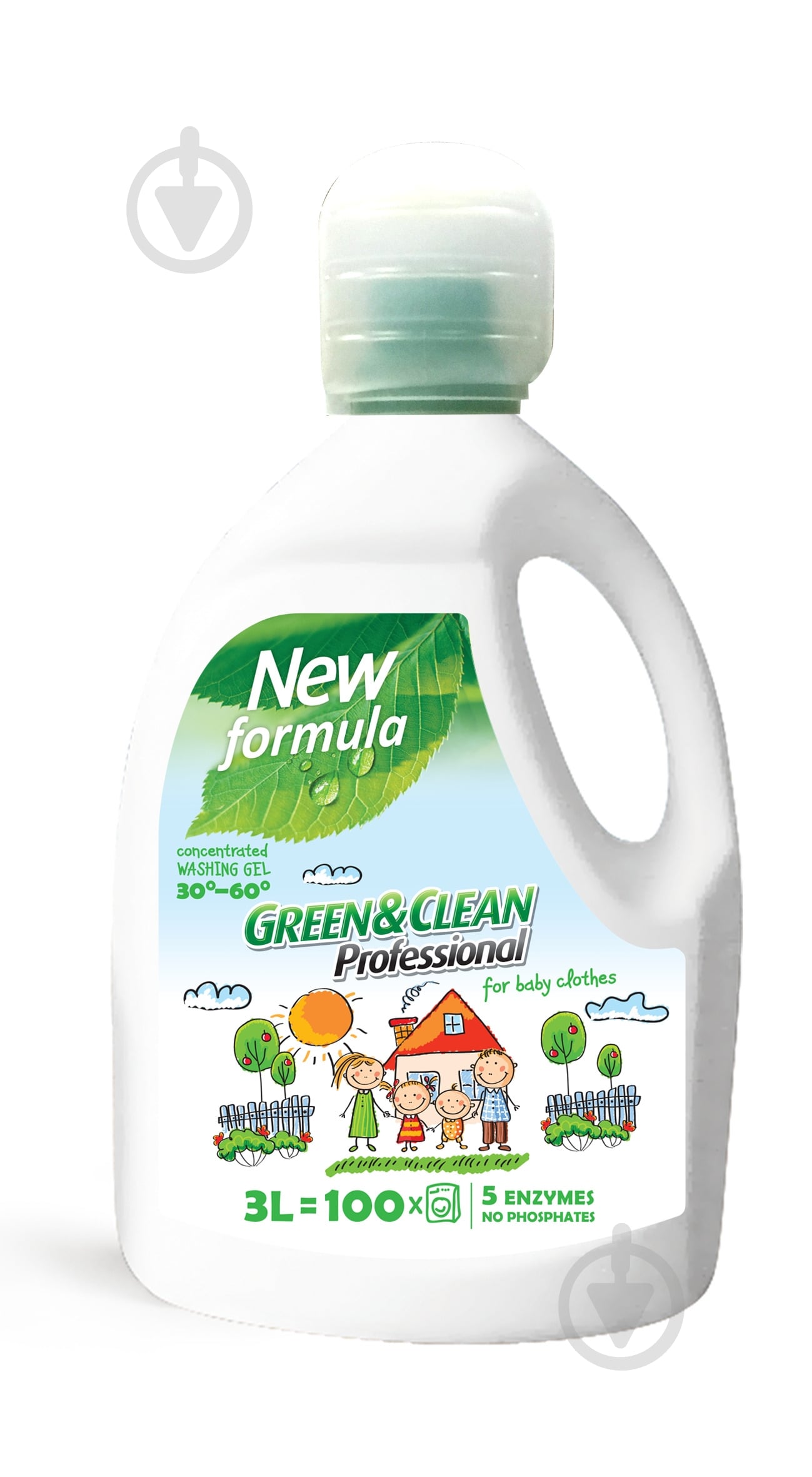 Гель для машинного та ручного прання Green&Clean для дитячих речей 3 л - фото 1