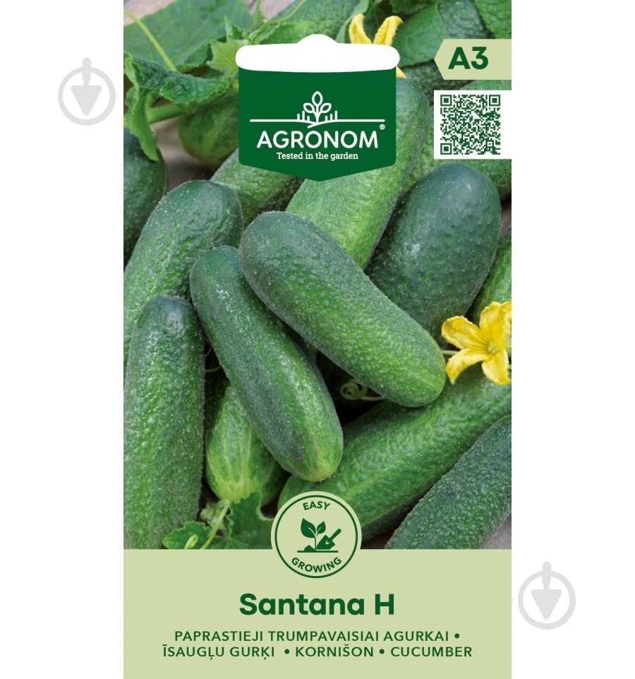 Насіння огірок Сантана F1 0,5 г 25 шт. Agronom - фото 1