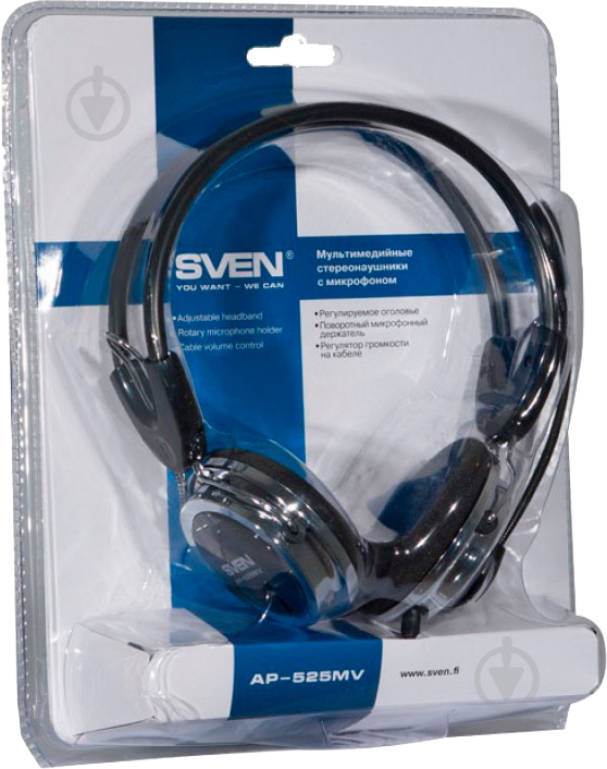 Наушники Sven AP-525MV black/silver - фото 4
