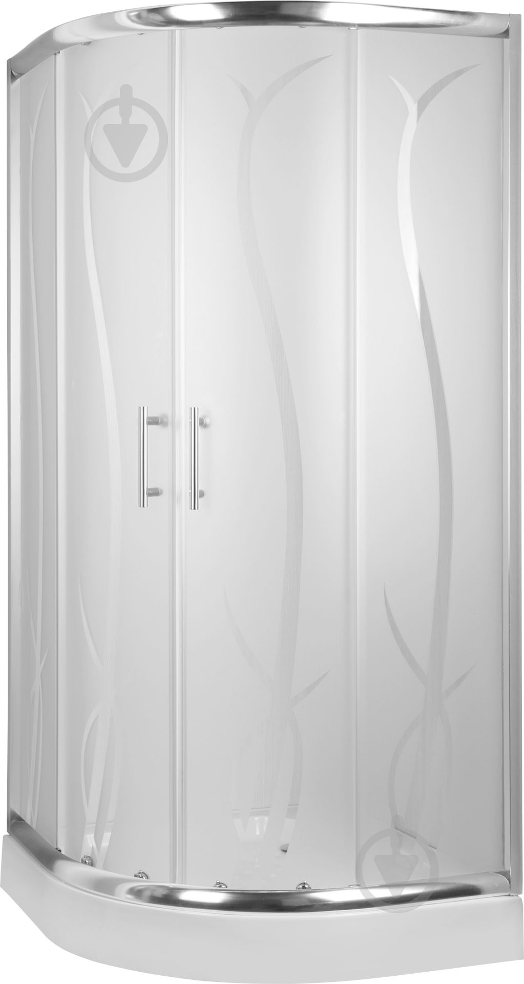 Душевая кабина UP! (Underprice) R-522 PT 04 900x900x1940 профиль хром, стекло с рисунком - фото 2