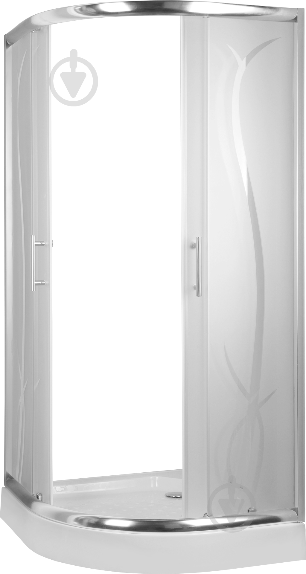 Душевая кабина UP! (Underprice) R-522 PT 04 900x900x1940 профиль хром, стекло с рисунком - фото 1