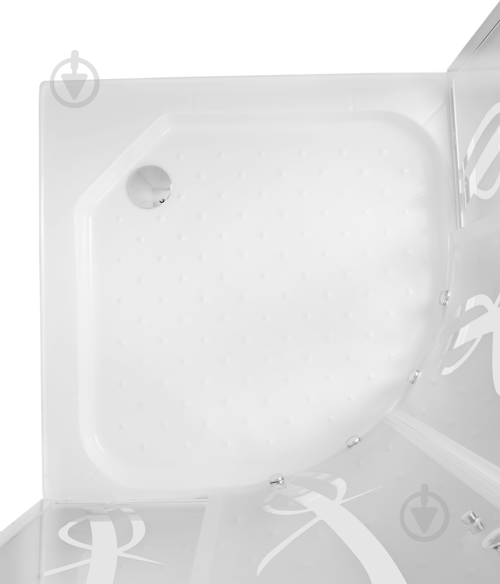 Душевая кабина UP! (Underprice) R-522 PT 04 900x900x1940 профиль хром, стекло с рисунком - фото 4