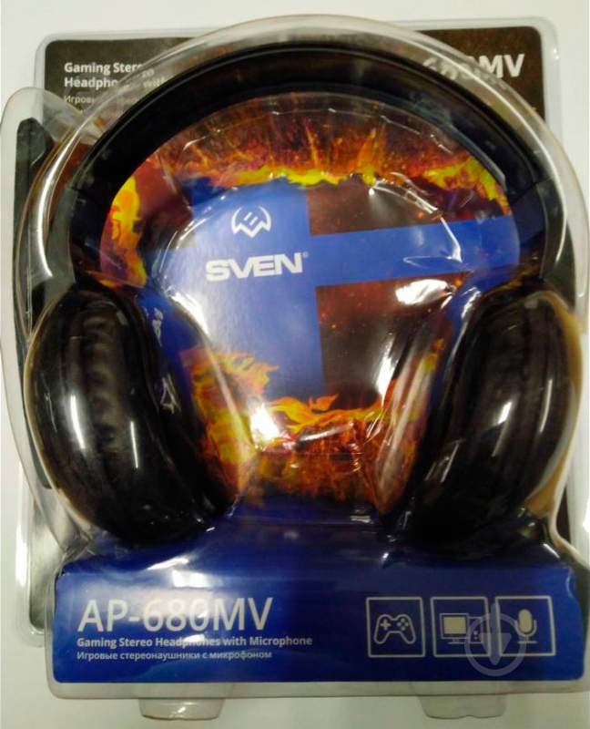 Навушники Sven AP-680MV black/blue - фото 6