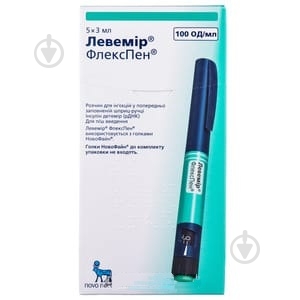 Левемир флекспен №5 раствор 100 ед. 3 мл - фото 1 Левемир флекспен №5 раствор 100 ед. 3 мл - фото 1