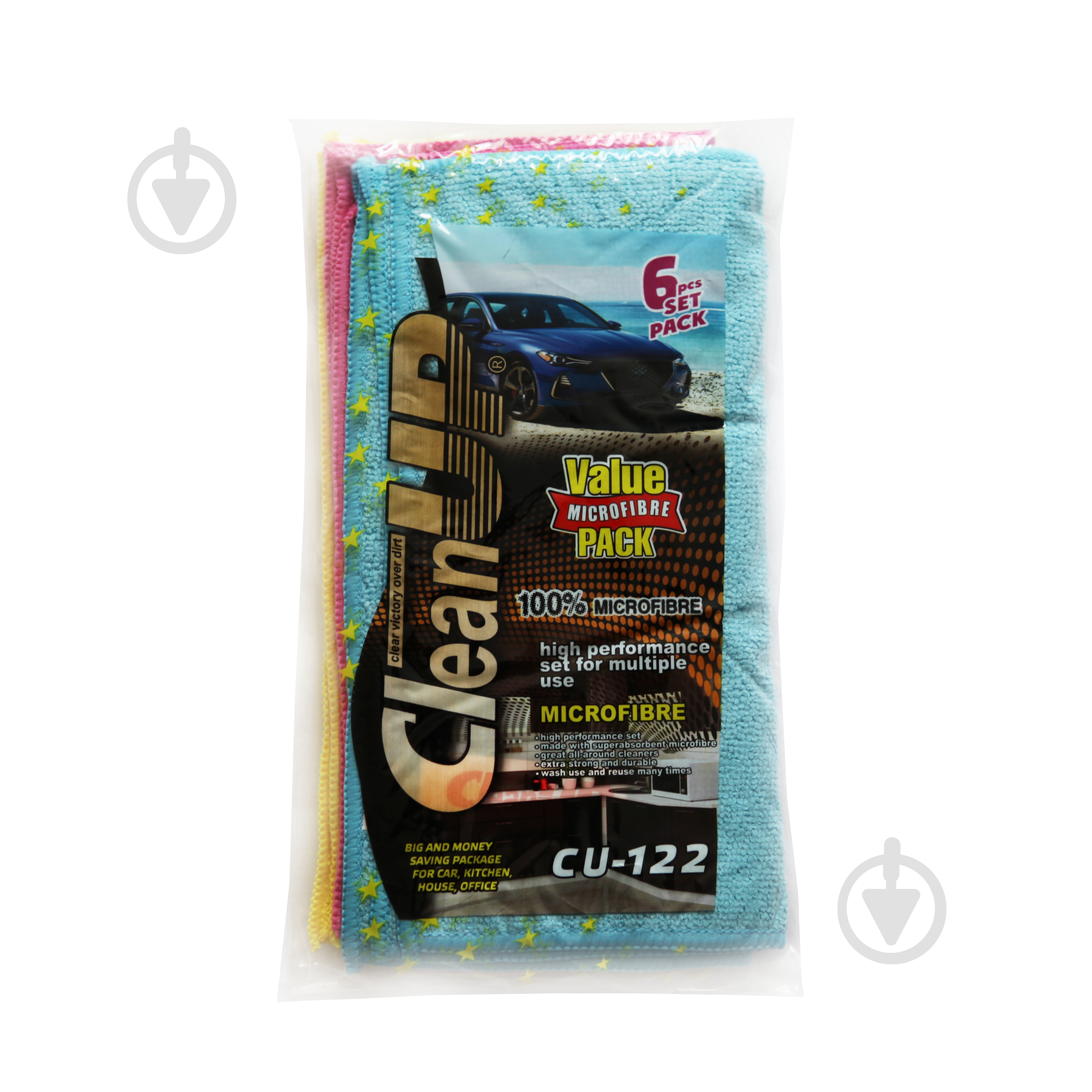 Мікрофібра 25x25см CU-122 CleanUP 6 шт. - фото 1 Мікрофібра 25x25см CU-122 CleanUP 6 шт. - фото 1