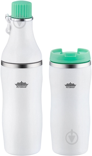 Термочашка Peterhof 2 в 1 0,38 л PH-12422-GR - фото 1
