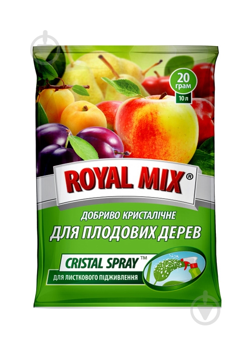 Добриво кристалічне Royal Mix для плодових дерев (листкове підживлення) 20 г - фото 1 Добриво кристалічне Royal Mix для плодових дерев (листкове підживлення) 20 г - фото 1