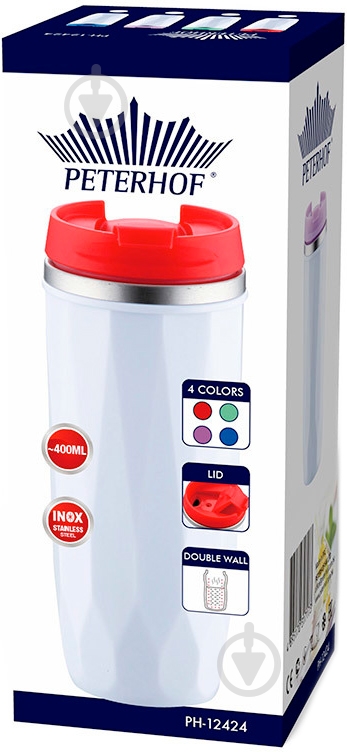 Термочашка Peterhof 380 мл PH-12424-PR - фото 2