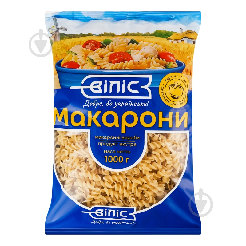 Макарони ВІЛІС Спіральки 1000 г - фото 1