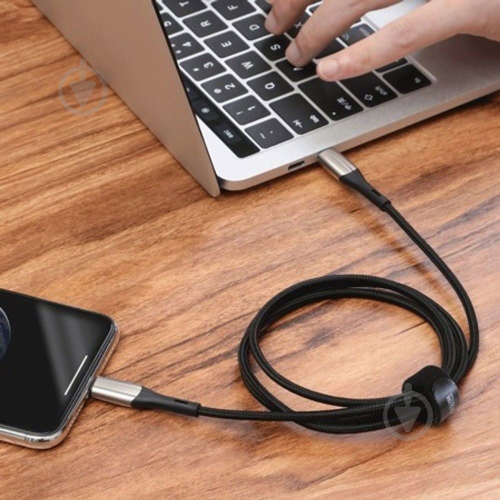 Кабель BASEUS Horizontal Type-C to Lightning 1 м черный (CATLSP-01) - фото 4 Кабель BASEUS Horizontal Type-C to Lightning 1 м черный (CATLSP-01) - фото 4