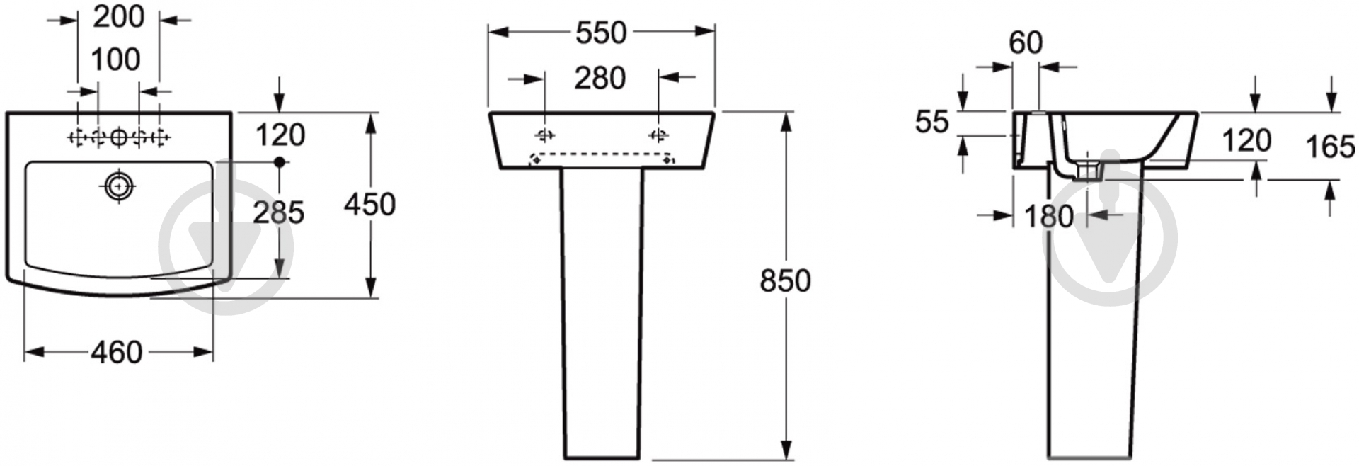 Умывальник EGO Rimini 55 - фото 2