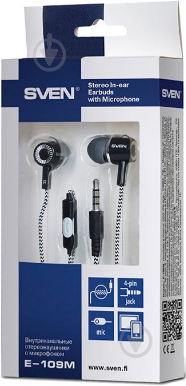 Наушники Sven E-109M black/grey - фото 3