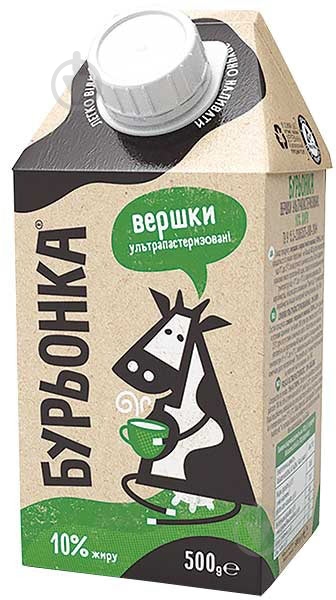 Вершки ТМ Бурьонка 10% ультрапастеризовані 500 г - фото 2