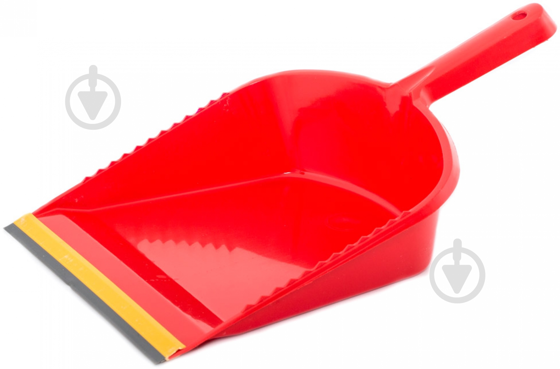 Совок с прорезиненным краем 100 см красный 41013 - фото 1