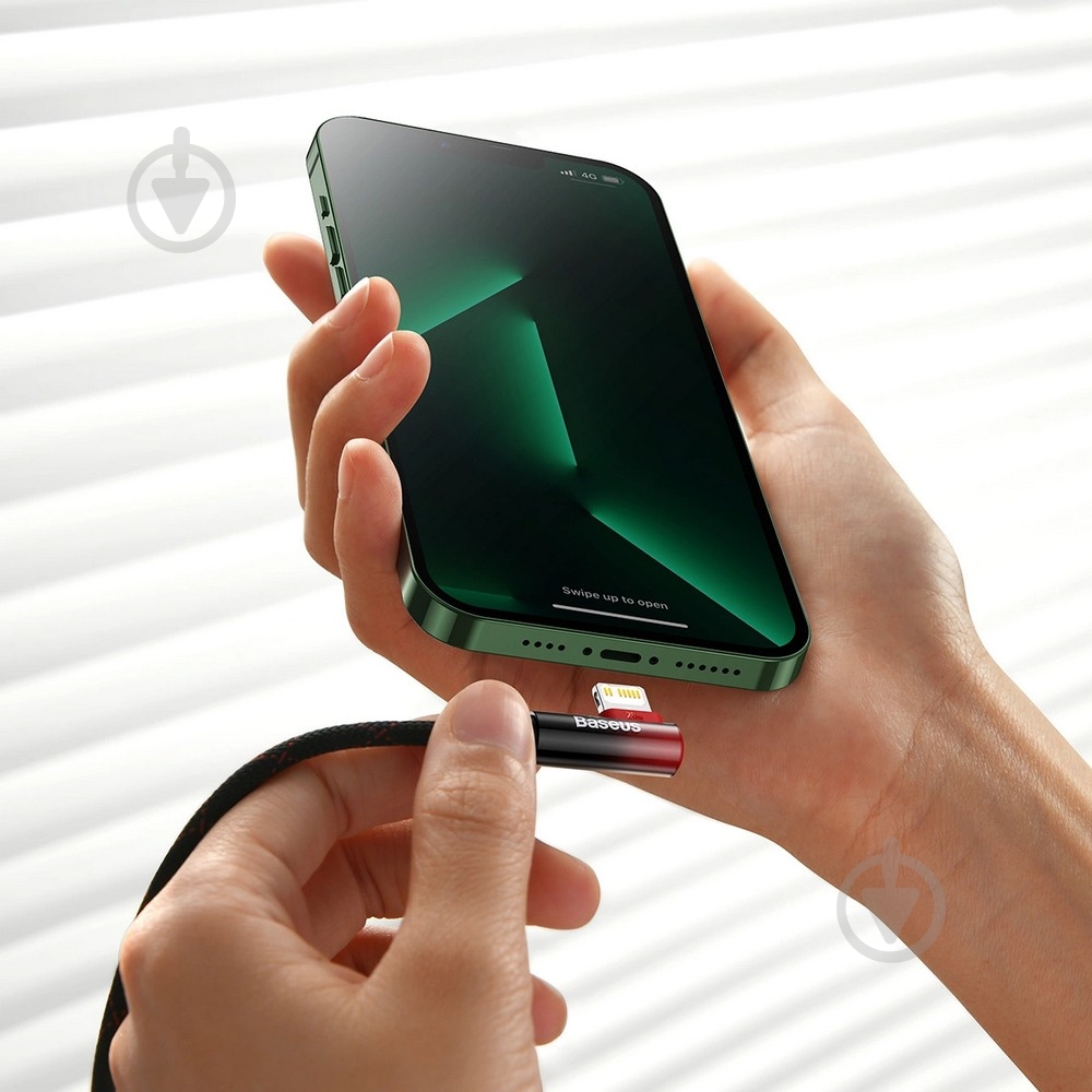 Кабель BASEUS MVP 2 Elbow-shaped Fast Charging Data Cable Type-C to iP 20W 1 м black/red (CAVP000220) - фото 5