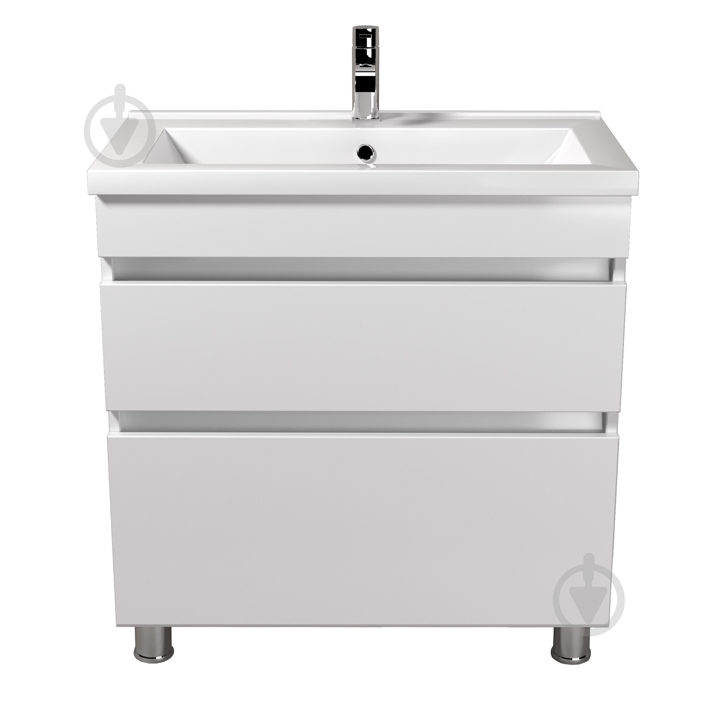 Тумба Мойдодир Soft White 80 з умивальником Cosmopolitan 80 підлогова - фото 2