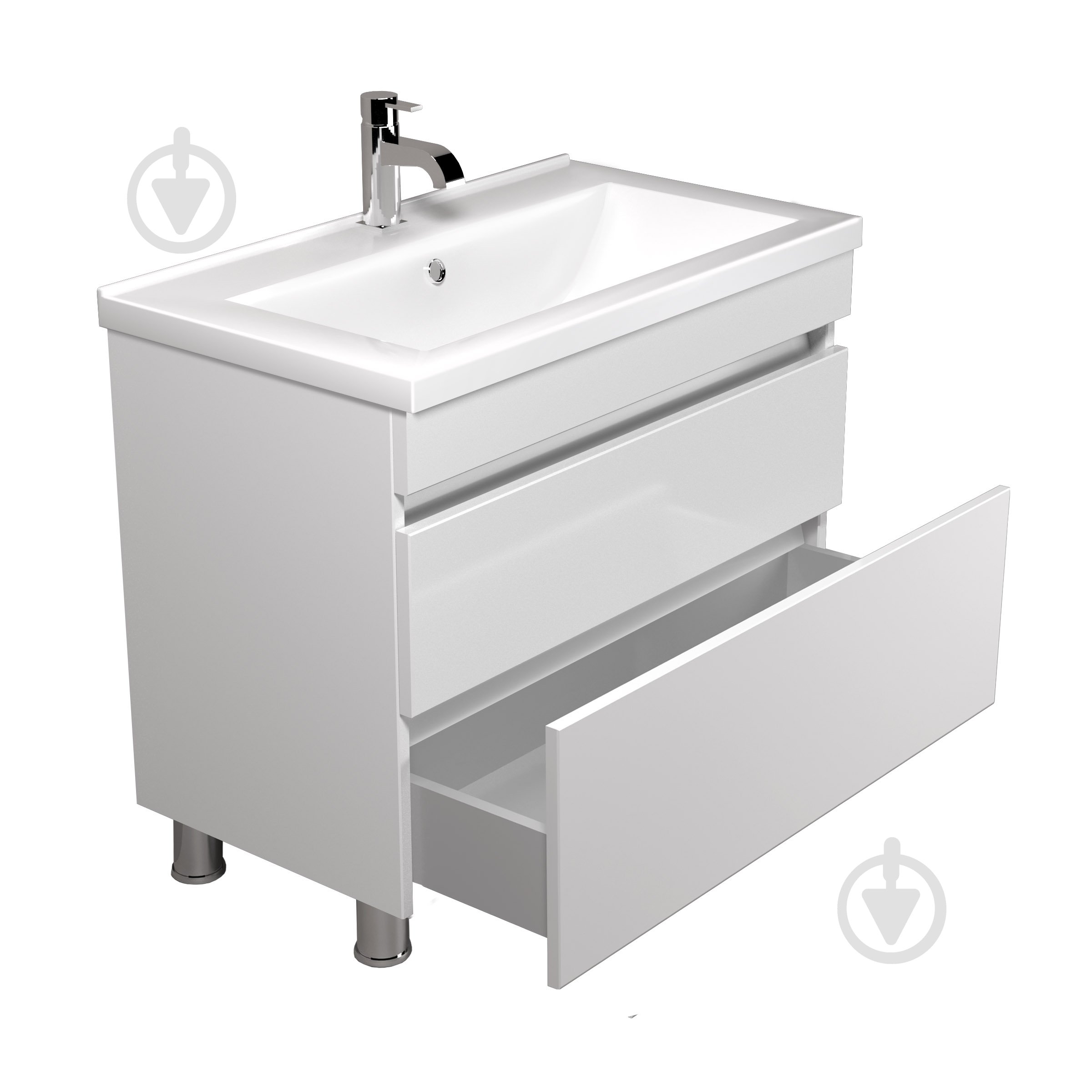 Тумба Мойдодир Soft White 80 з умивальником Cosmopolitan 80 підлогова - фото 6