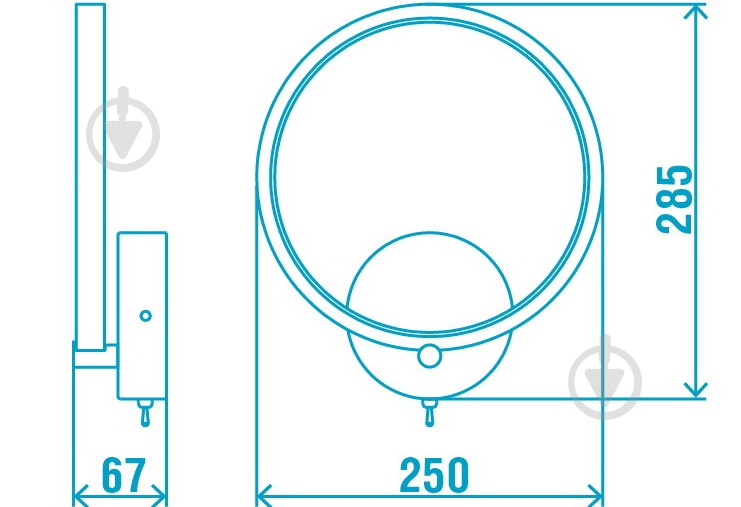 Бра Victoria Lighting LED 12 Вт белый Space/AP1 - фото 2