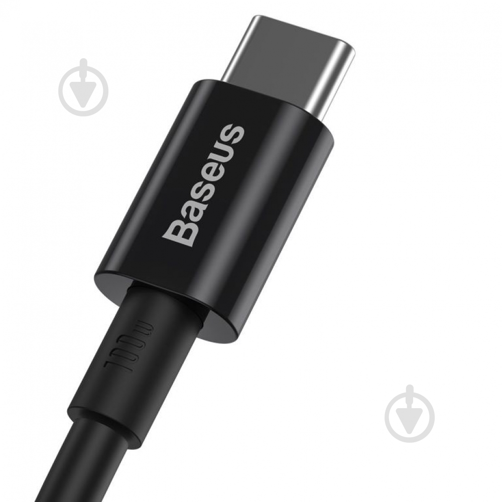Кабель BASEUS Superior Series Fast Charging Data Cable Type-C to Type-C 100W 2 м черный (CATYS-C01) - фото 2
