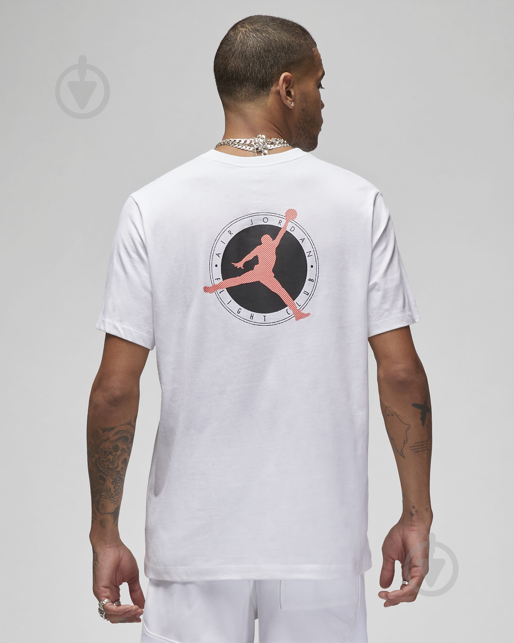 Футболка Nike M J FLT MVP SIG SS CREW DX9563-101 р.M белый - фото 2 Футболка Nike M J FLT MVP SIG SS CREW DX9563-101 р.M белый - фото 2