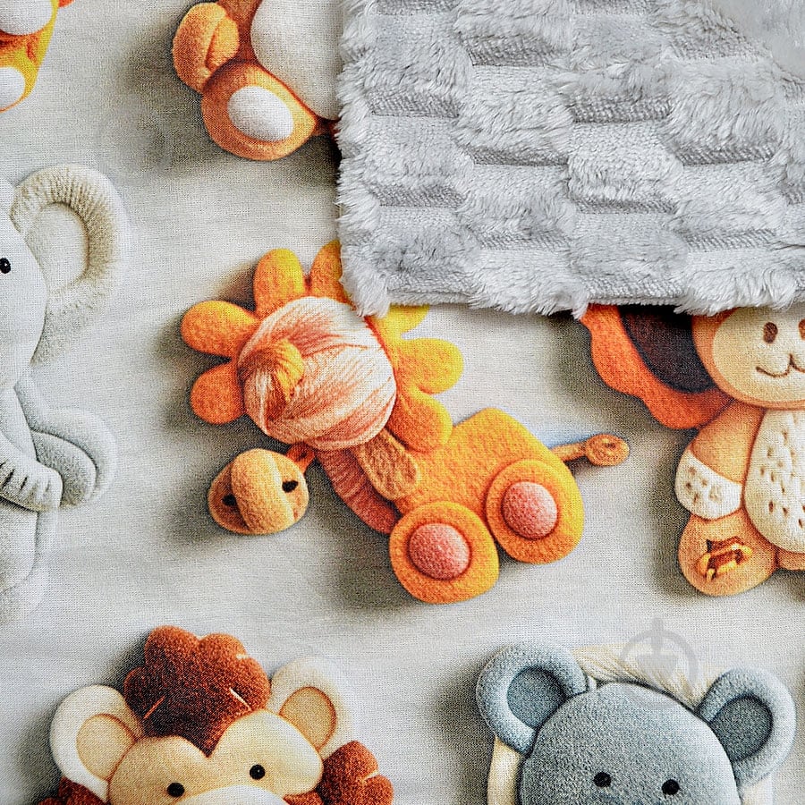 Плед Blanka Животные 75x85 см серый - фото 2