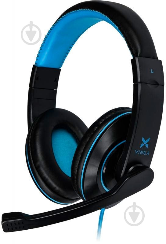 Навушники Vinga HSC055 black/blue HSC055BK - фото 1