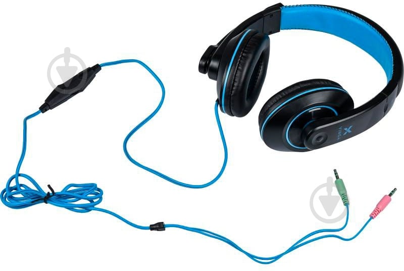 Навушники Vinga HSC055 black/blue HSC055BK - фото 4