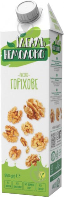 Напиток Ідеаль Немолоко рисово-ореховый 2% 950 мл - фото 1 Напиток Ідеаль Немолоко рисово-ореховый 2% 950 мл - фото 1