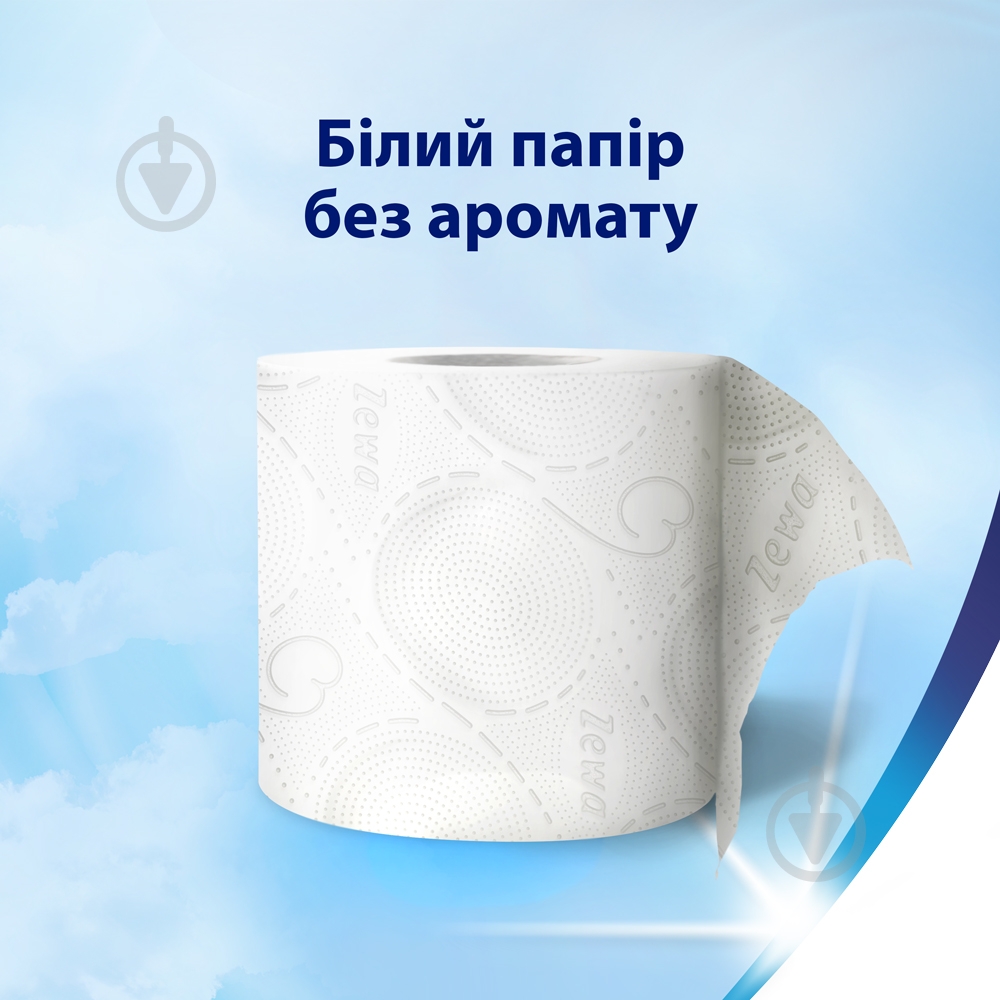 Туалетная бумага Zewa Deluxe белая трехслойная 8 шт. - фото 6
