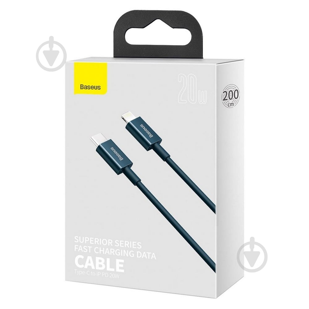 Кабель BASEUS Superior Series Fast Charging Data Cable Type-C to iP PD 20 W 2 м синий (CATLYS-C03) - фото 5
