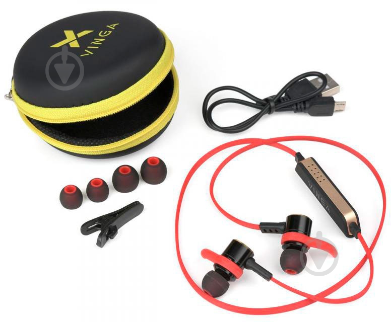 Bluetooth-гарнитура Vinga EBT050 red EBT050RD - фото 8