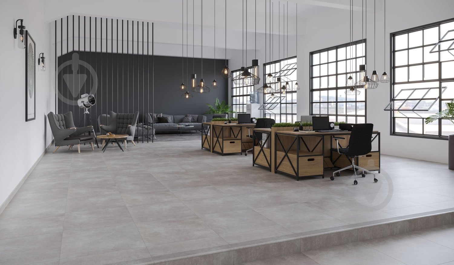 Плитка Ceramika Paradyz Magnetik grys rekt polpoler 59,8x59,8 см - фото 3
