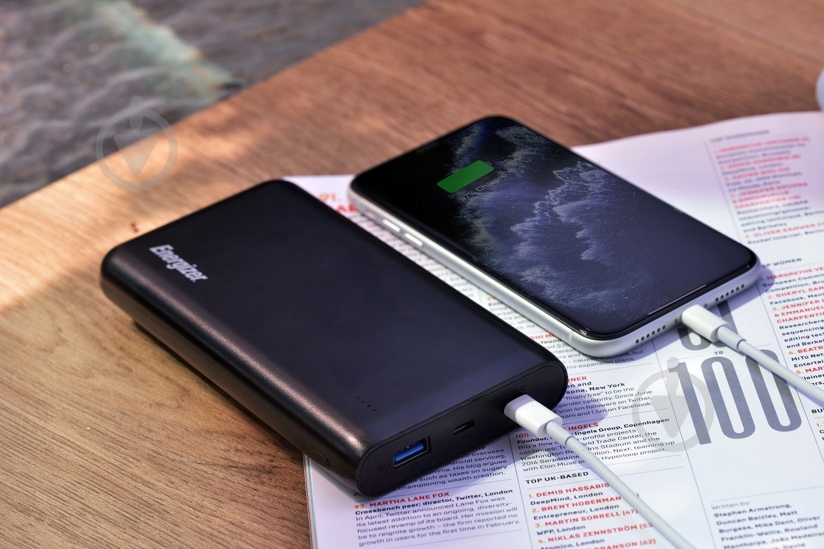 Повербанк Energizer 20000 mAh black (UE20006PQ (B)) - фото 6 Повербанк Energizer 20000 mAh black (UE20006PQ (B)) - фото 6