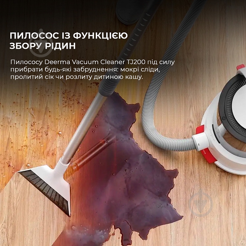 Пылесос Deerma Vacuum Cleaner (Wet and Dry) TJ200 white - фото 4