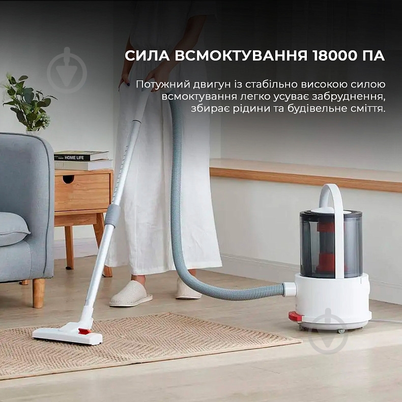 Пылесос Deerma Vacuum Cleaner (Wet and Dry) TJ200 white - фото 13
