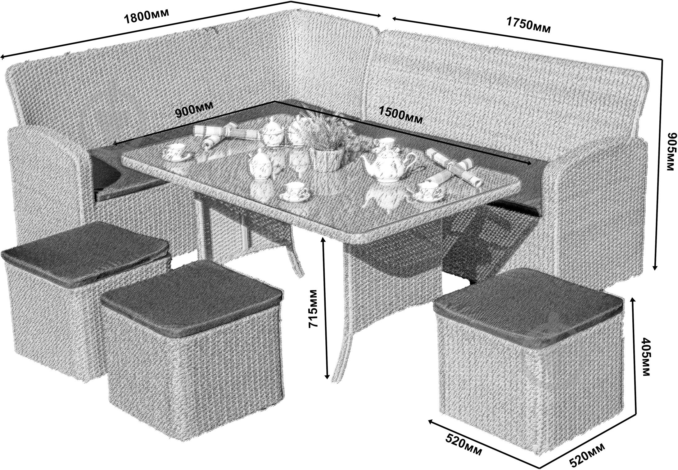 Комплект мебели Indigo Грета - фото 4