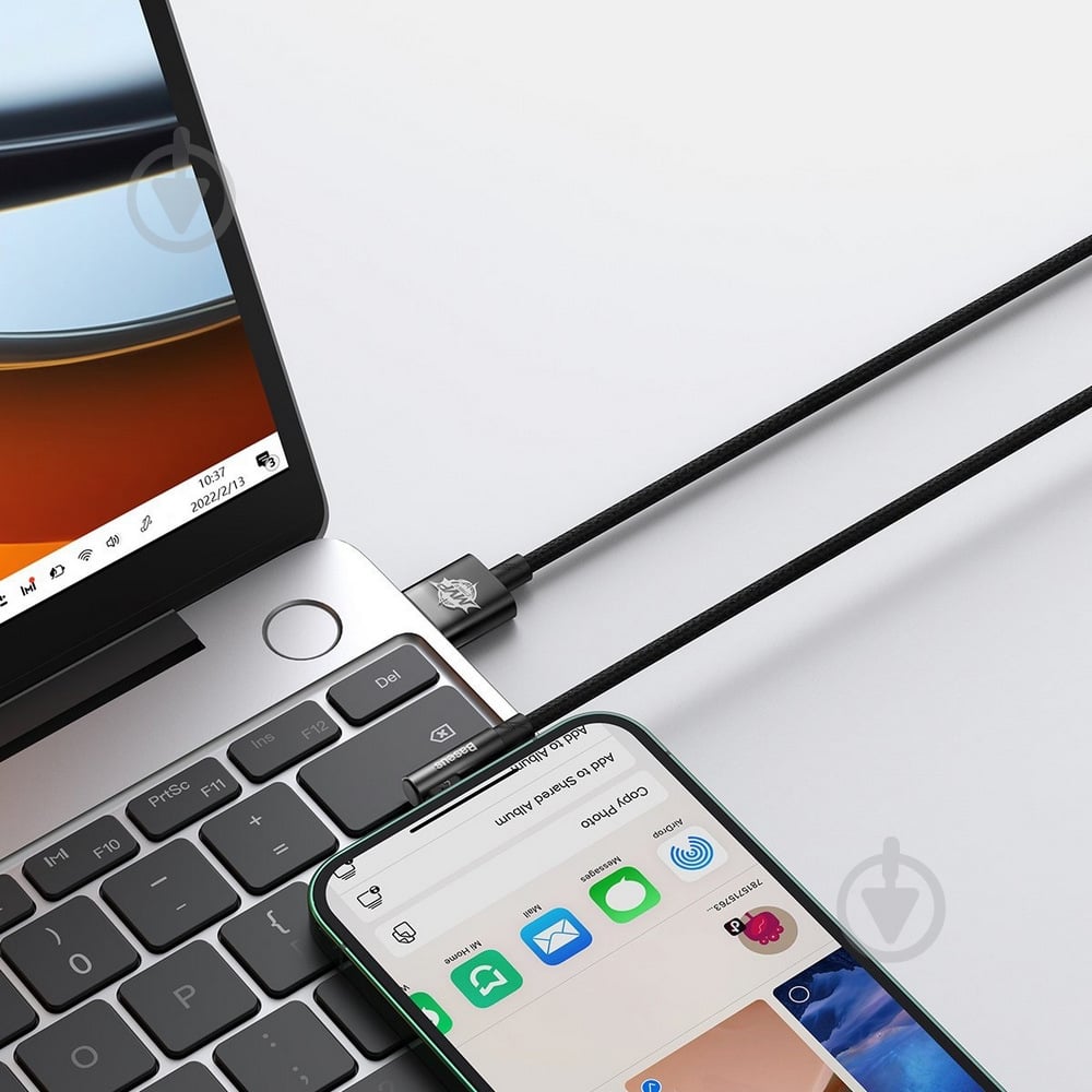Кабель BASEUS MVP 2 Elbow-shaped Fast Charging Data Cable USB to iP 2.4A 2 м black (CAVP000101) - фото 5 Кабель BASEUS MVP 2 Elbow-shaped Fast Charging Data Cable USB to iP 2.4A 2 м black (CAVP000101) - фото 5