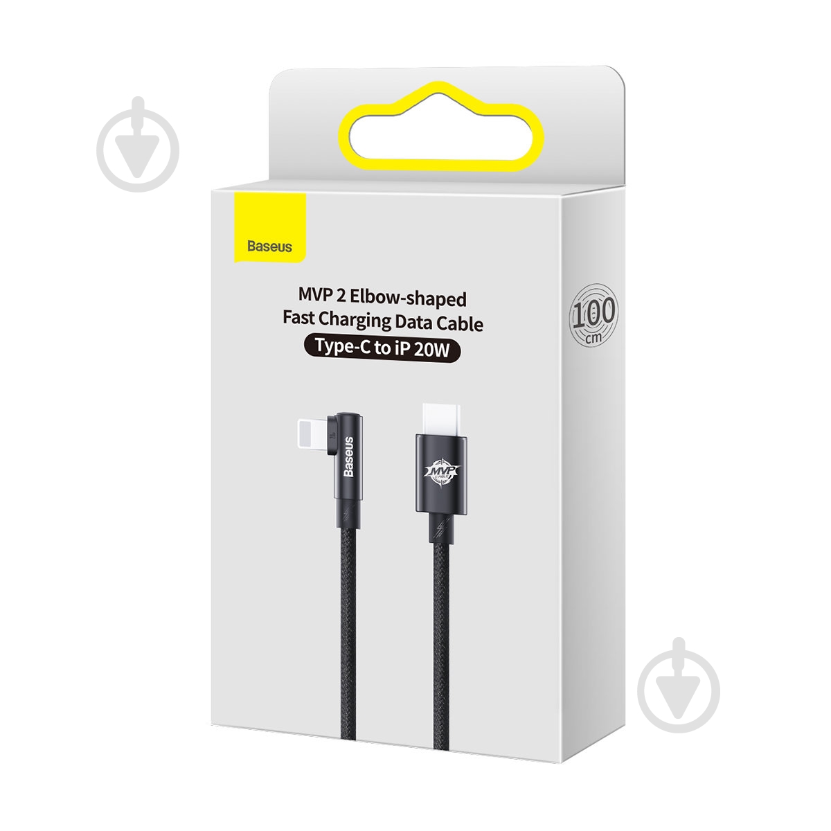 Кабель BASEUS MVP 2 Elbow-shaped Fast Charging Data Cable Type-C to iP 20W 1 м black (CAVP000201) - фото 5 Кабель BASEUS MVP 2 Elbow-shaped Fast Charging Data Cable Type-C to iP 20W 1 м black (CAVP000201) - фото 5