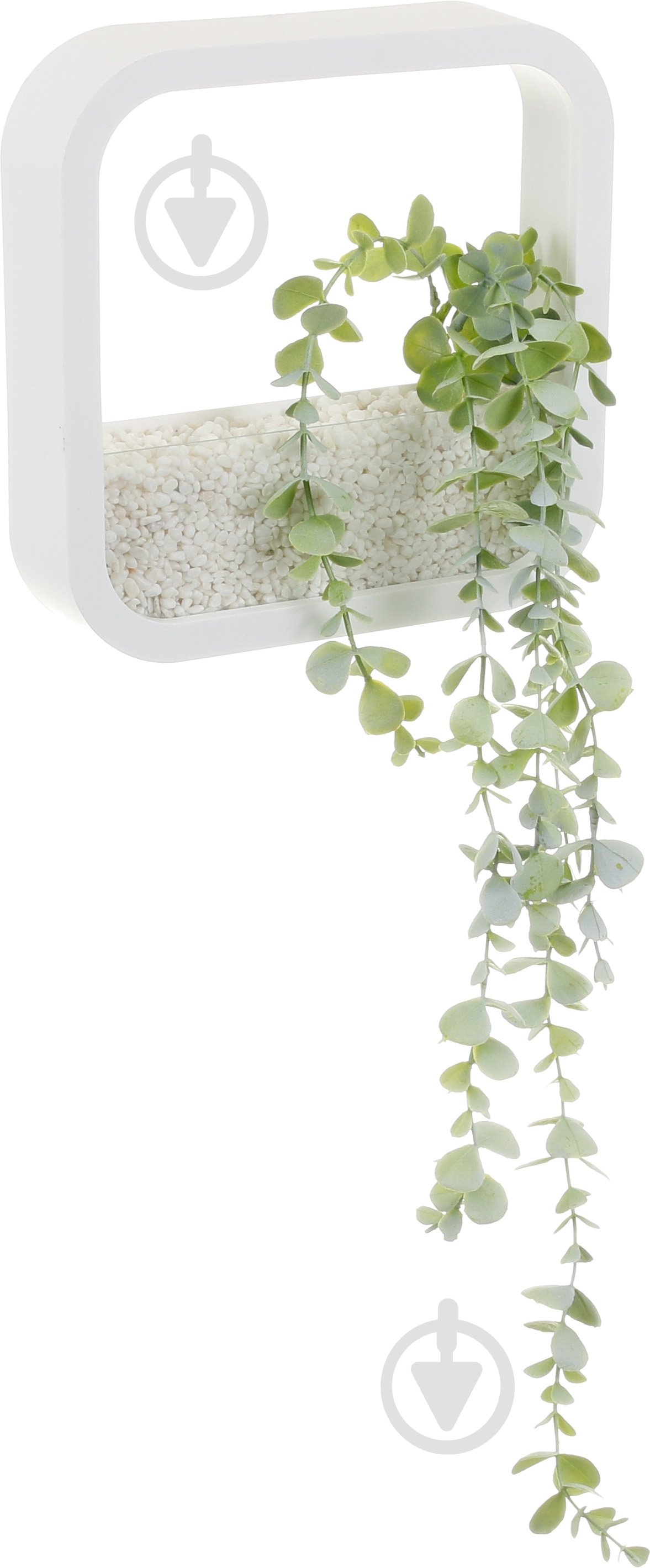 Декор настінний Nature квадратний 22,3x22,3 см білий - фото 1