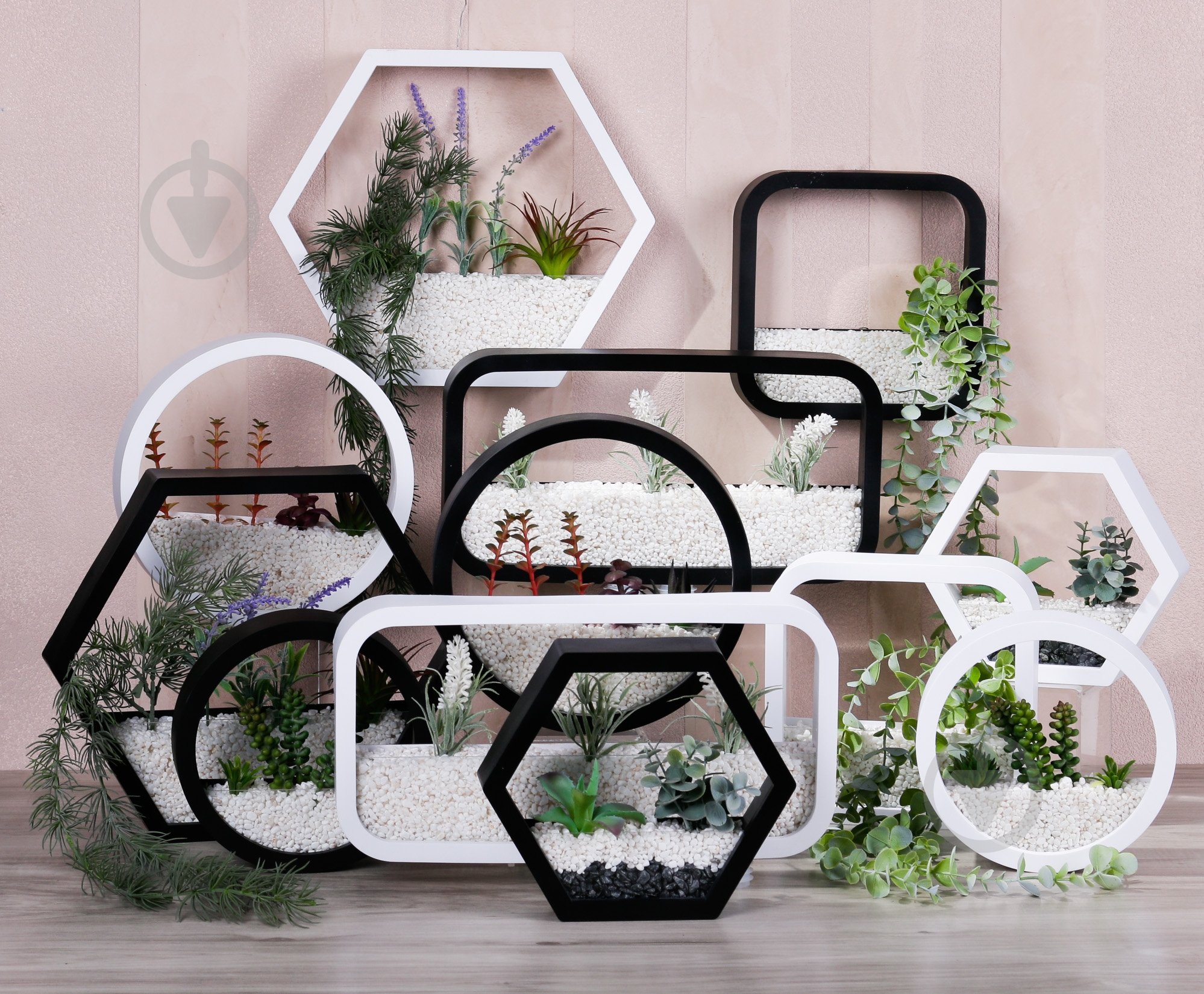 Декор настінний Nature квадратний 22,3x22,3 см білий - фото 7