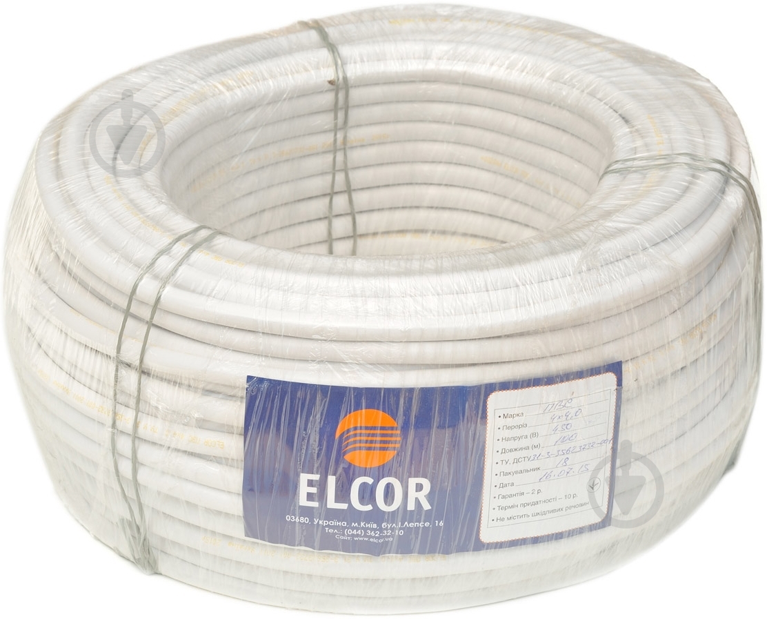 Кабель силовий Елкор ПВС 4x4,0 мідь - фото 2