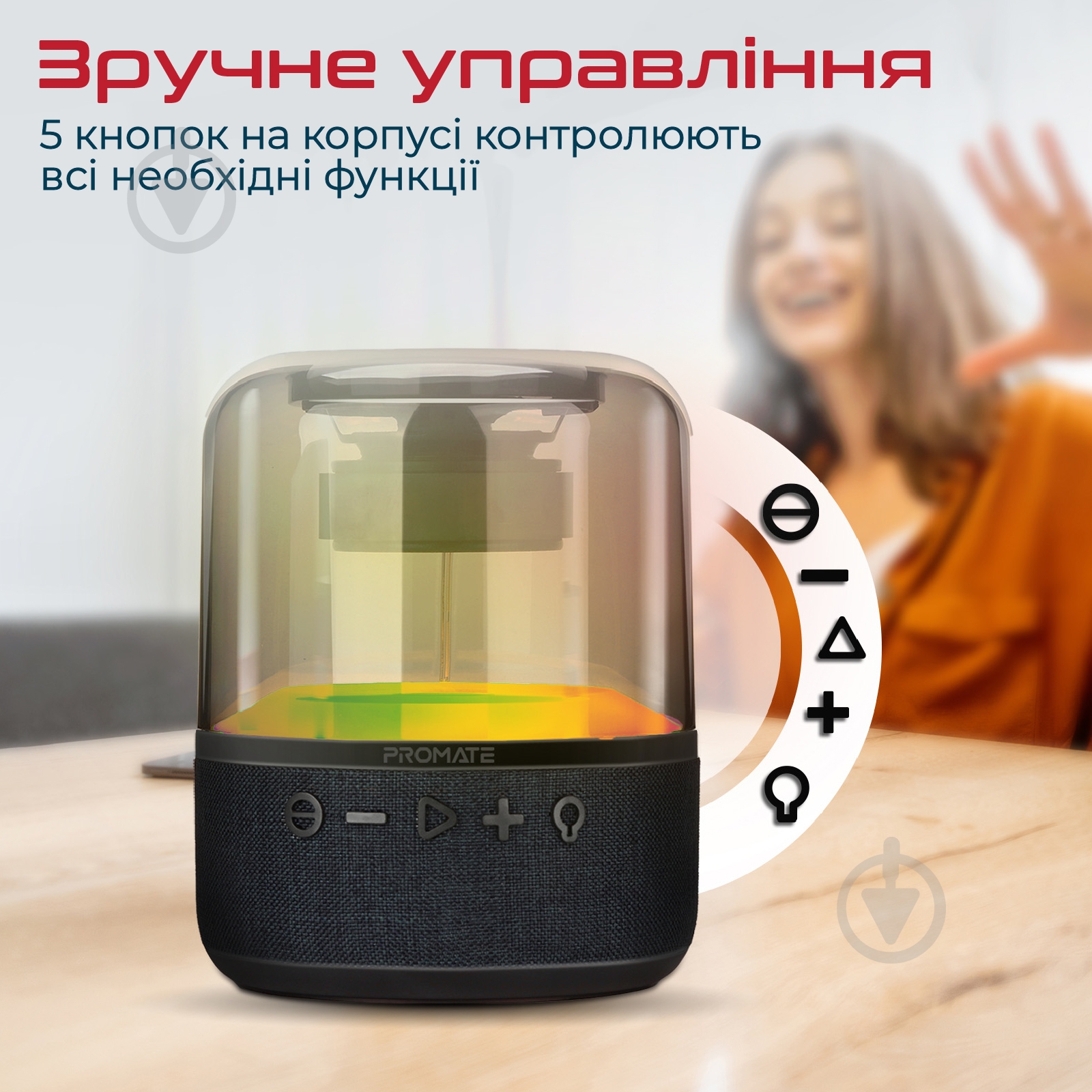 Акустическая система Promate Glitz-l 1.0 black (glitz-l.black) - фото 6