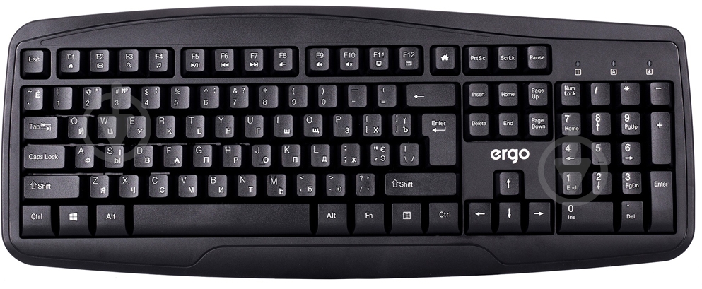 Клавиатура Ergo (K-240USB) black - фото 1 Клавиатура Ergo (K-240USB) black - фото 1