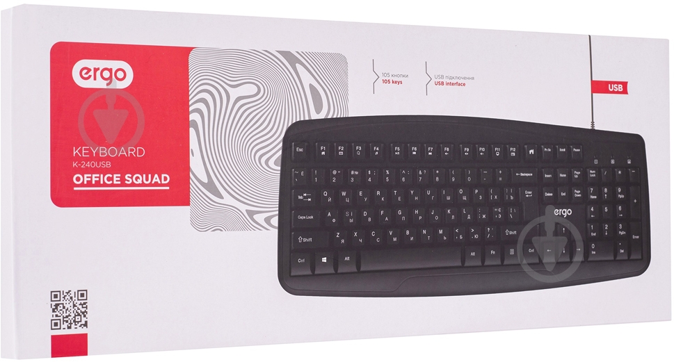 Клавиатура Ergo (K-240USB) black - фото 10 Клавиатура Ergo (K-240USB) black - фото 10