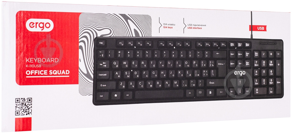Клавиатура Ergo (К-110USB) black - фото 8