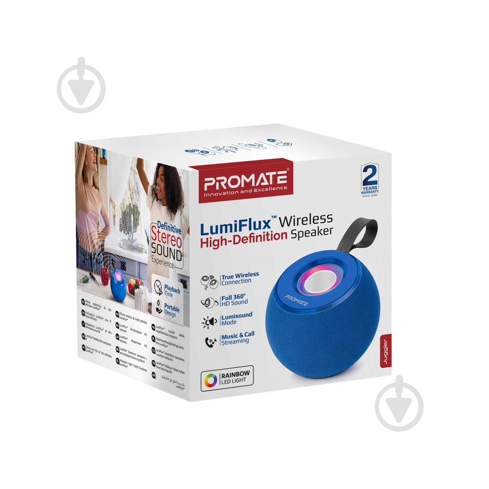 Акустическая система Promate Juggler 1.0 blue (juggler.blue) - фото 7